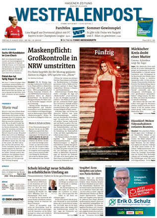 Westfalenpost vom 20.08.2020 – als ePaper im iKiosk lesen