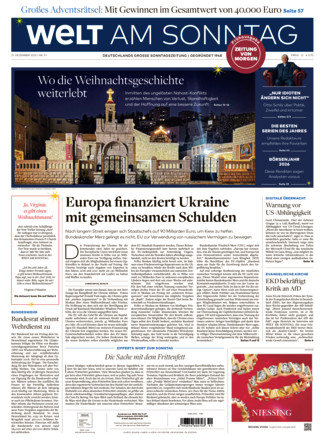 WELT AM SONNTAG Frühausgabe