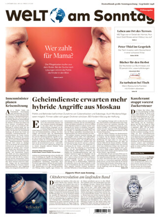 WELT AM SONNTAG Frühausgabe