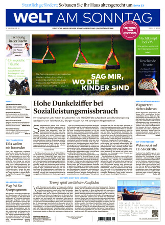 WELT AM SONNTAG Frühausgabe