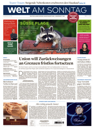 WELT AM SONNTAG Frühausgabe
