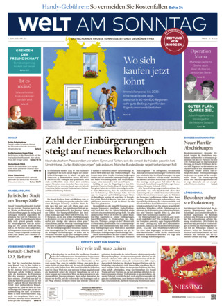 WELT AM SONNTAG Frühausgabe