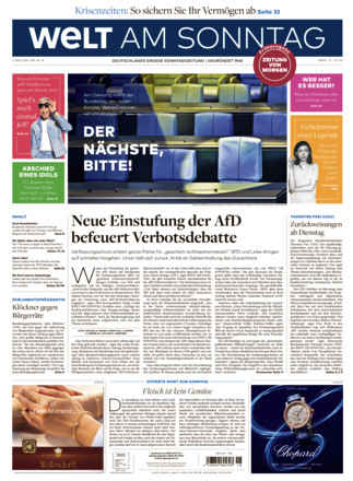 WELT AM SONNTAG Frühausgabe