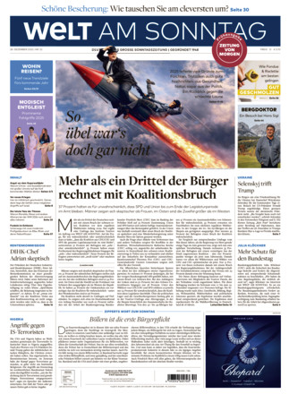 WELT AM SONNTAG Frühausgabe