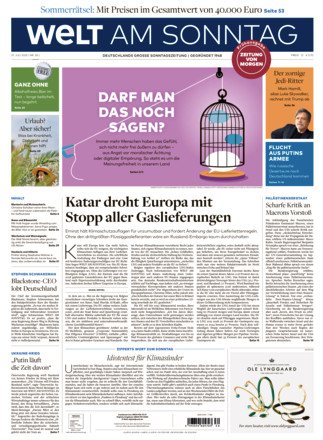 WELT AM SONNTAG Frühausgabe