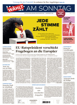 WELT AM SONNTAG Frühausgabe