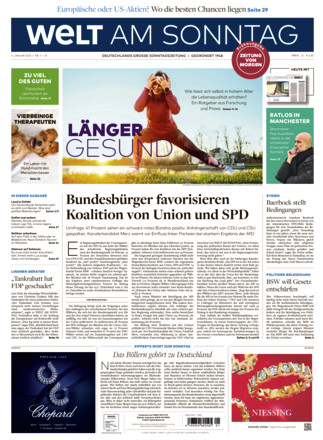 WELT AM SONNTAG Frühausgabe