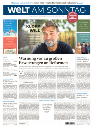 WELT AM SONNTAG Frühausgabe