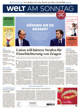 WELT AM SONNTAG Frühausgabe