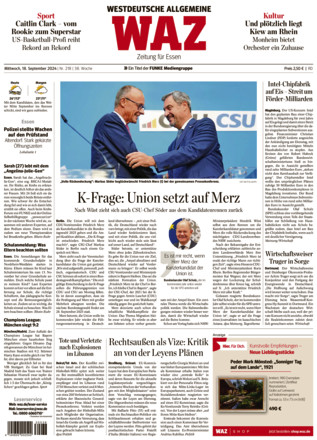 WAZ Westdeutsche Allgemeine Zeitung - ePaper