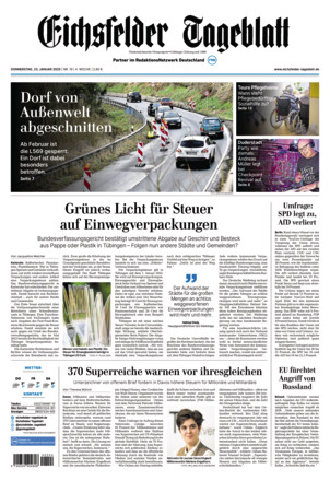 Eichsfelder Tageblatt - ePaper