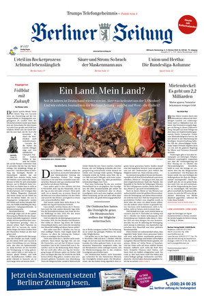 Berliner Zeitung Vom 02.10.2019 – Als EPaper Im IKiosk Lesen