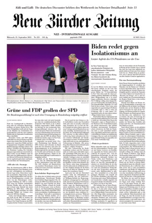 Neue Zürcher Zeitung International - ePaper