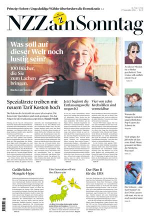 Neue Zürcher Zeitung am Sonntag