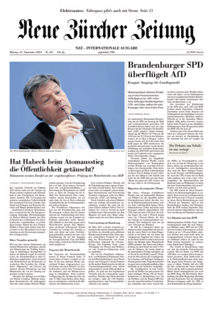 Neue Zürcher Zeitung International - ePaper