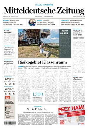 Mitteldeutsche Zeitung vom 20.08.2020 – als ePaper im iKiosk lesen