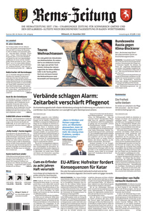 Rems-Zeitung vom 14.12.2022 – als ePaper im iKiosk lesen